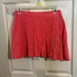 Pink/orange polka dot skirt with undershorts